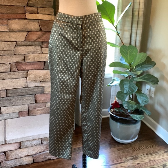 Chico's Pants - 𝅺Chico’s sz 2 (12) black and gold patterned trousers